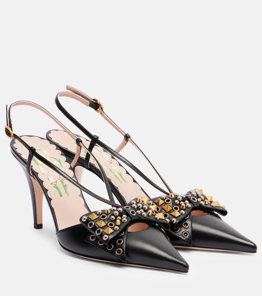 Боуоу 85 туфли-лодочки на платформе с шипами Valentino Garavani, Nero