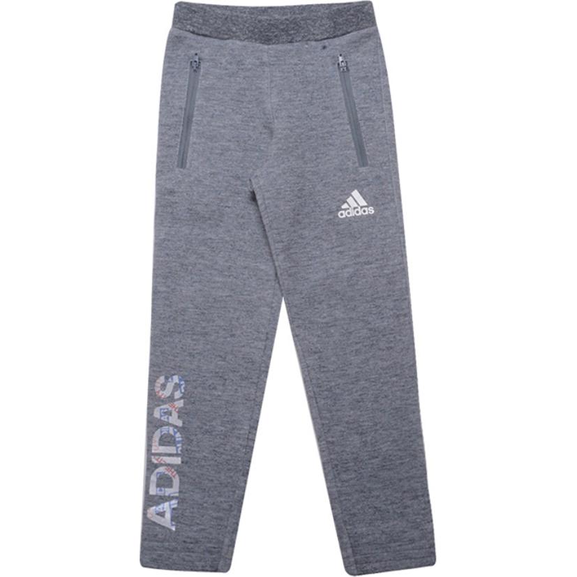 Adidas Детские вязаные спортивные штаны для детей 3-7 лет gray — фото 3