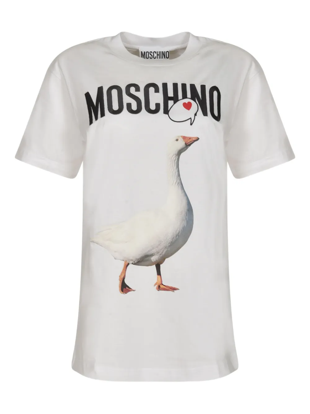

Футболка с принтом Goose Moschino, белый