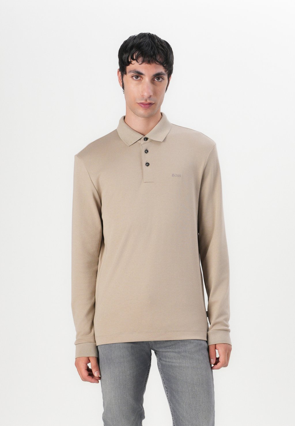 

Лонгслив PADO - Polo shirt BOSS, бежевый