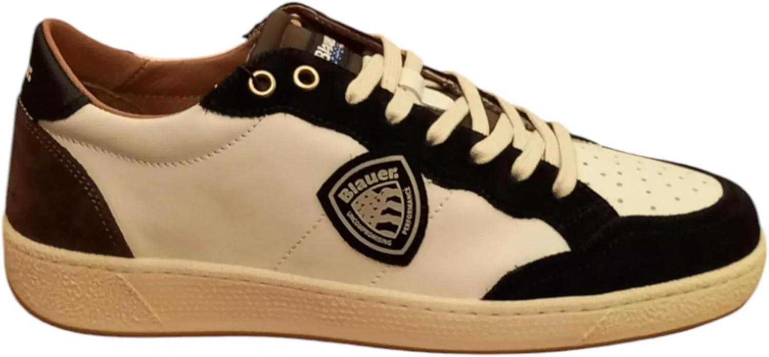 Кроссовки Blauer USA MURRAY01 Low Fashion Leather Unisex, White Black