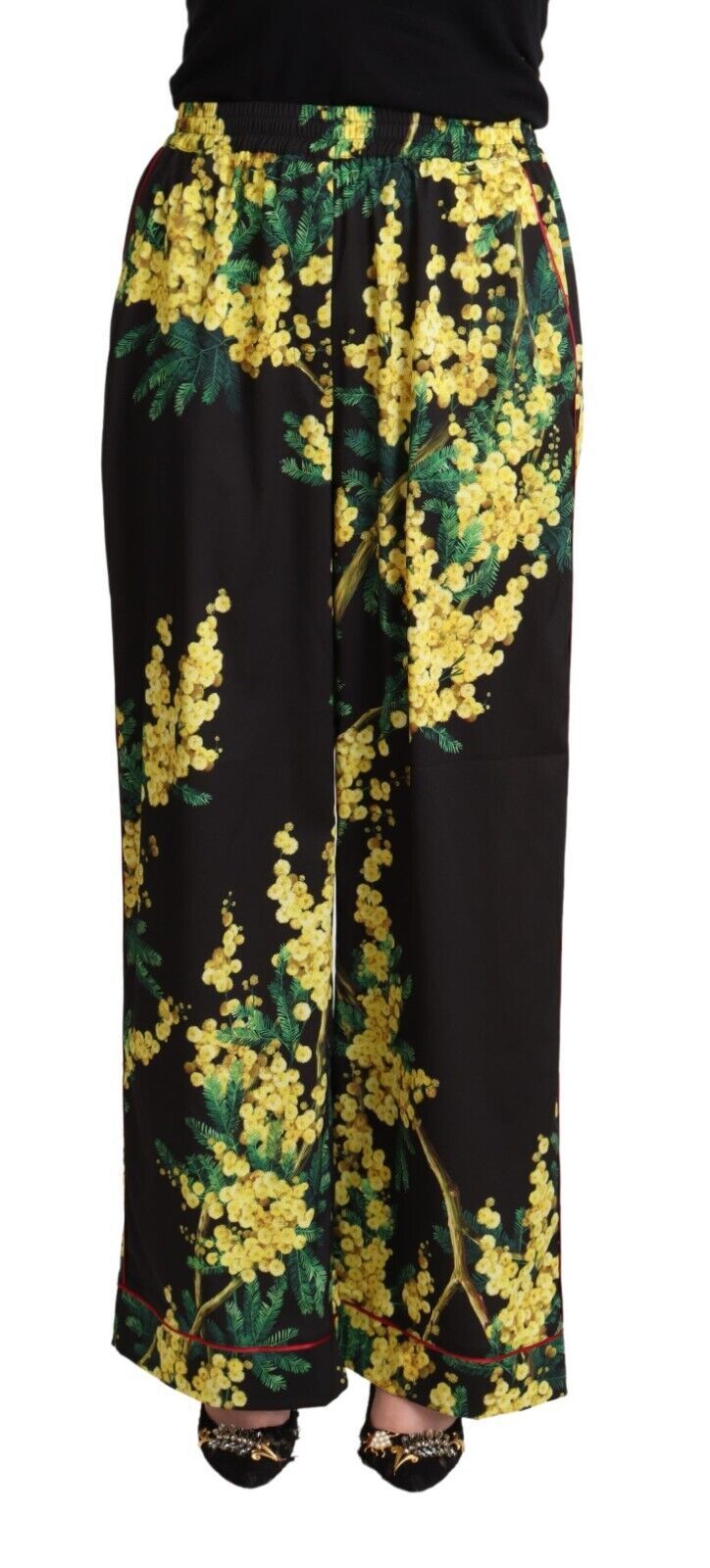 

Широкие брюки Floral Elegance Dolce & Gabbana, черный
