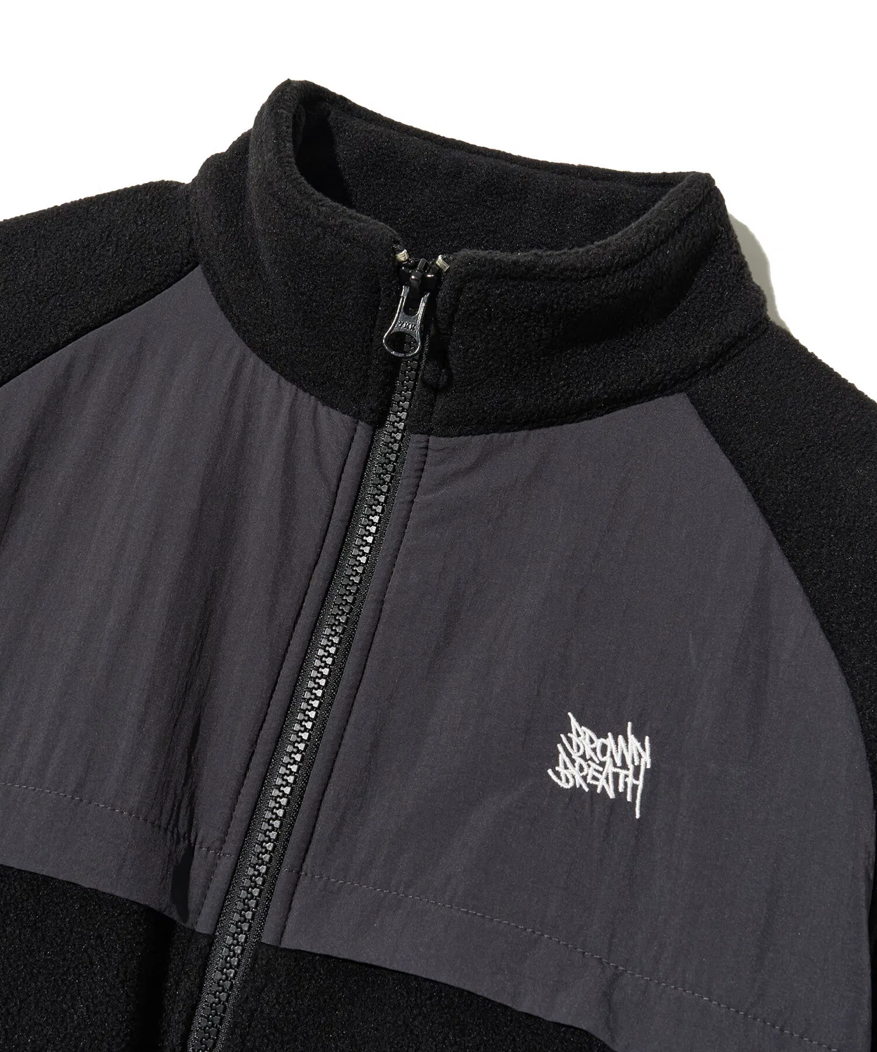 Детская флисовая куртка на молнии, чёрная, от Brownbreath Kids — фото 4
