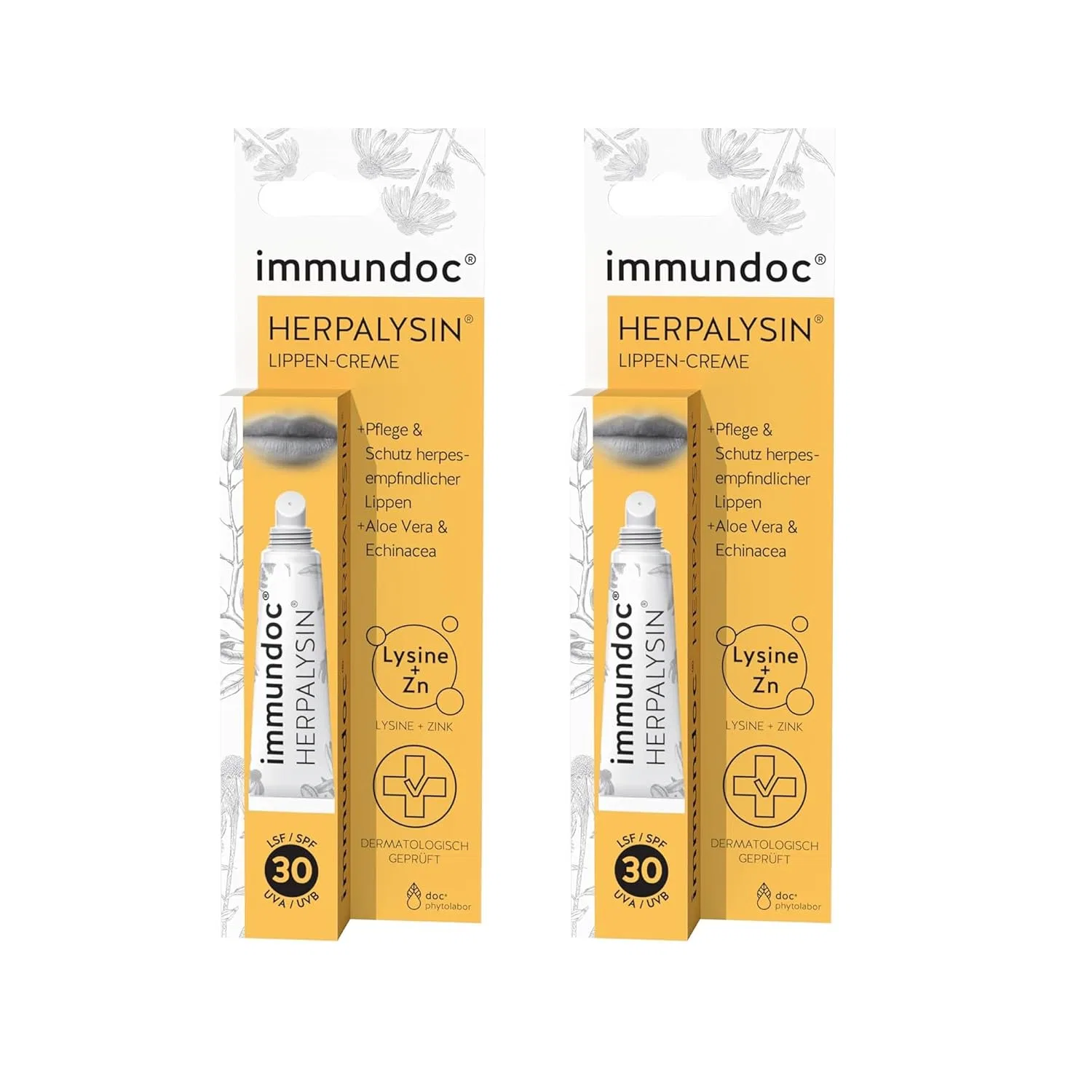 Крем для губ от герпеса «Herpalysin» с SPF 30 от immundoc Doc Phytolabor, Old Design