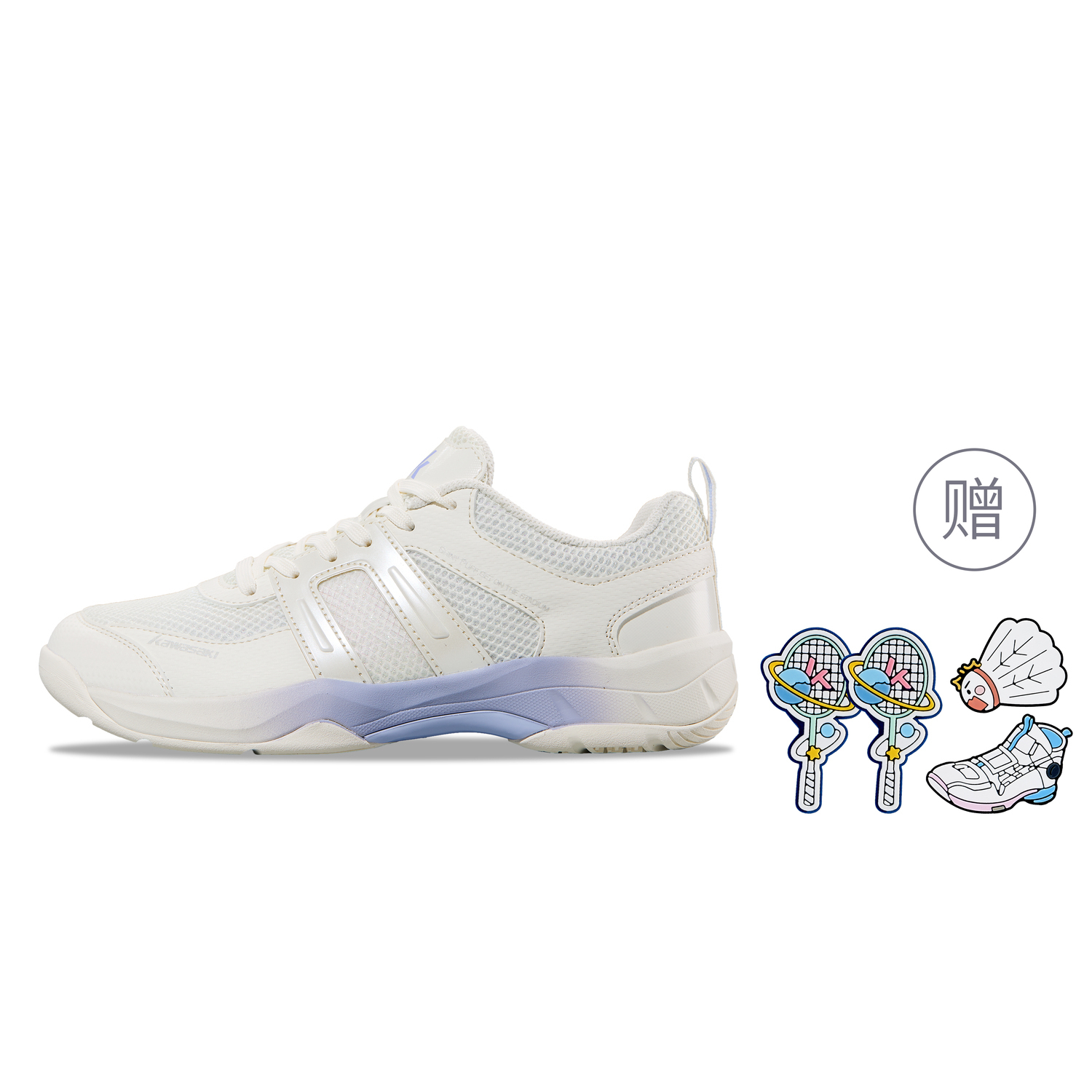 

Кроссовки для бадминтона Panda Puff Collection с низким верхом, амортизацией, противоскользящей подошвой, устойчивостью к истиранию, дышащие Kawasaki, бежевый желтый, free, badminton accessories