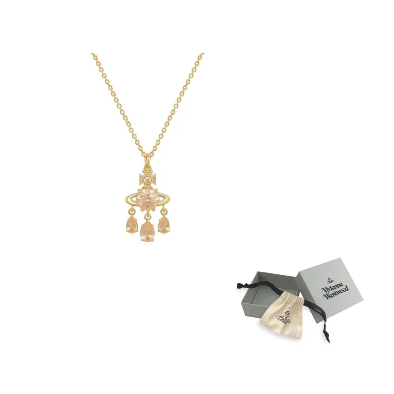 

Vivienne Westwood Латунная подвеска в форме груди Сатурн для женщин чайно-коричневый/золотой