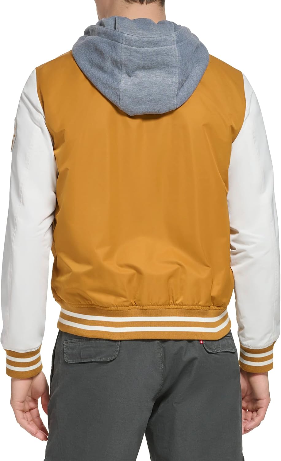 Мужская университетская куртка-бомбер Levi's Colorblock, Spice/Fleece Hood — фото 4