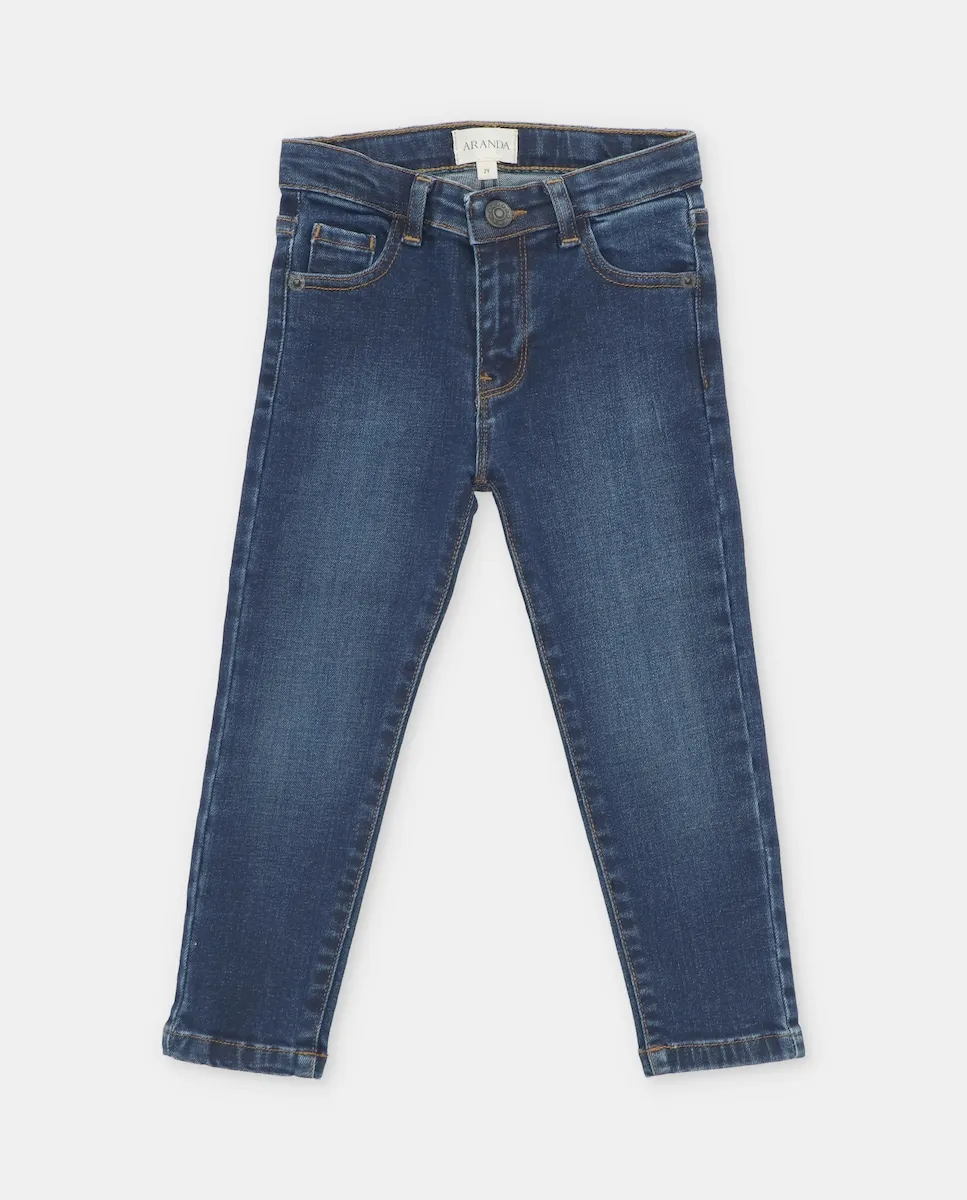 

Детские джинсы с пятью карманами и шлевками на поясе, синие Martín Aranda