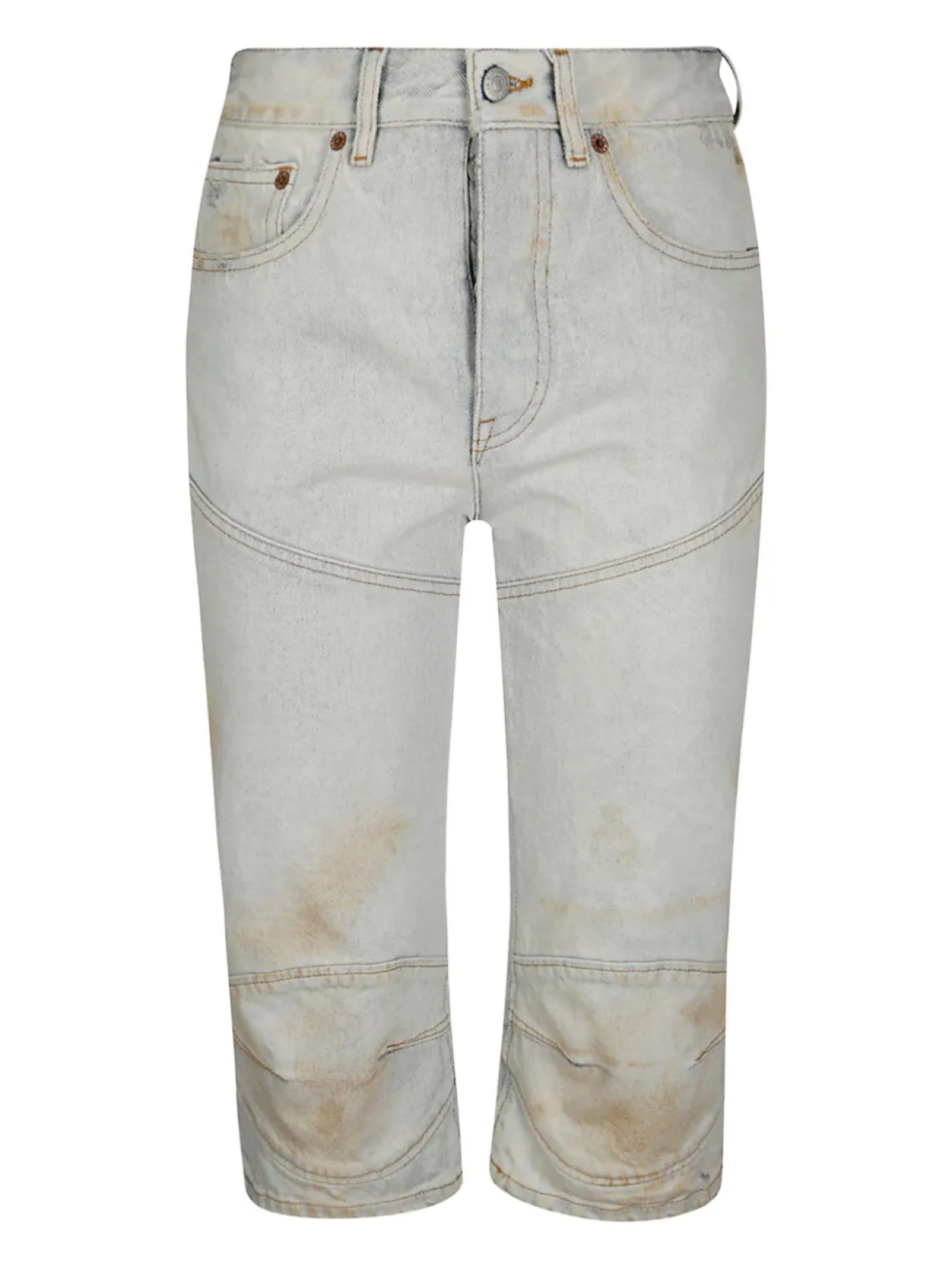 

MM6 Maison Margiela шорты с эффектом потертости, синий