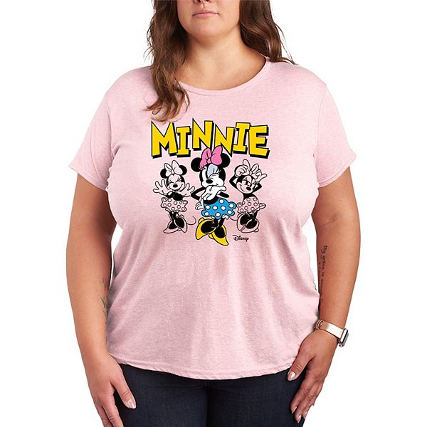 

Футболка с принтом Minnie Mouse для plus size Disney, Heather Pink, Розовый, Футболка с принтом Minnie Mouse для plus size Disney, Heather Pink