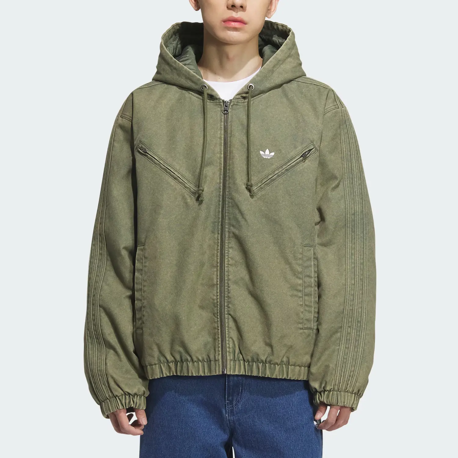 Adidas Originals Пуховик унисекс, Olive Green — фото 3