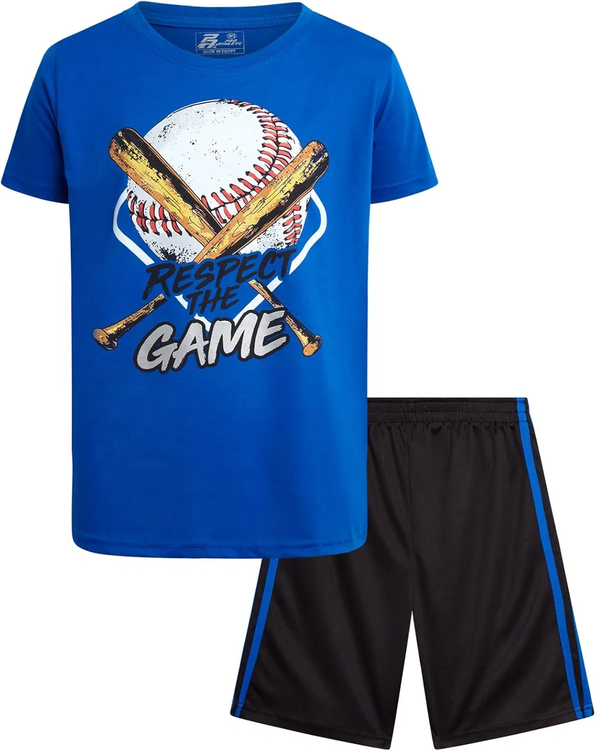 Детский спортивный комплект Pro Athlete футболка и шорты, Royal/Black Baseball