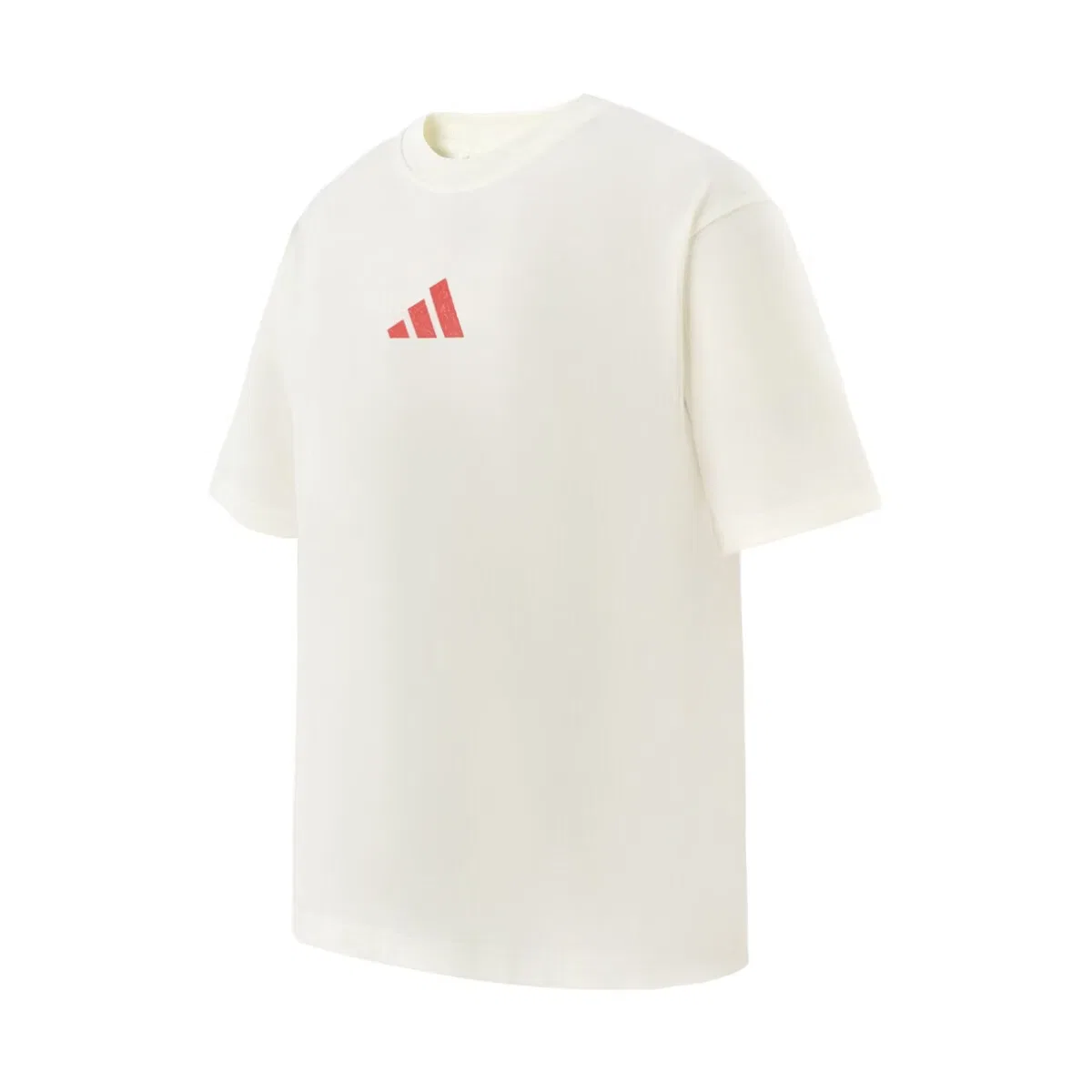 Футболка хлопковая Adidas белая/красная