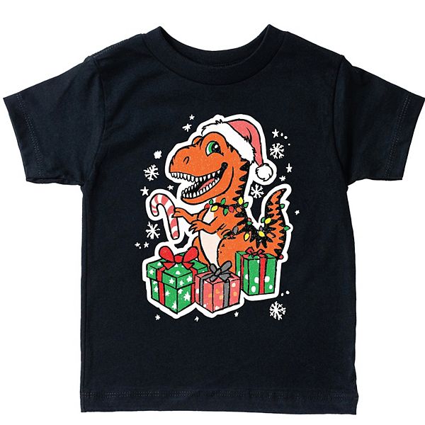 

Футболка с принтом оранжевого динозавра для малышей The Juniper Shop, Black