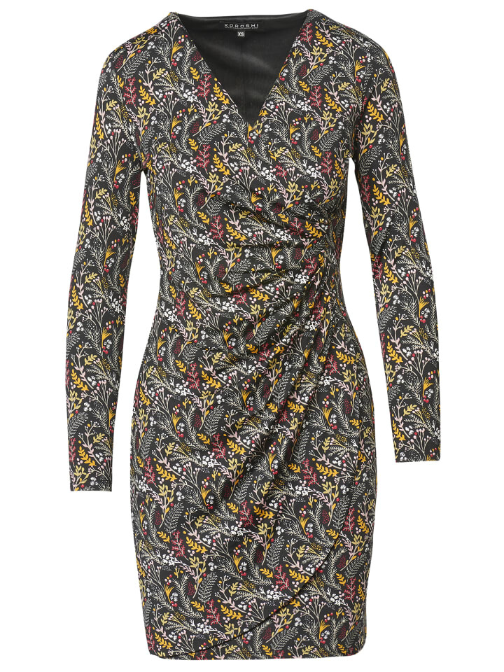 

Короткое платье KOROSHI Kleid mit langen ärmeln, черный