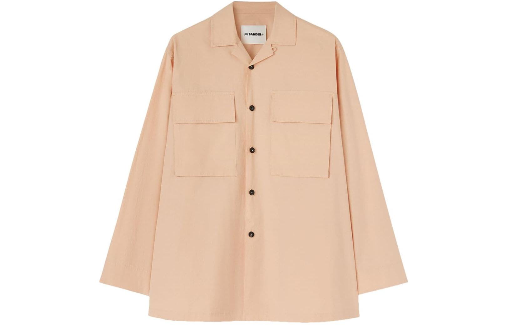 

Футболка из хлопка с логотипом JIL SANDER, розово-лососевая