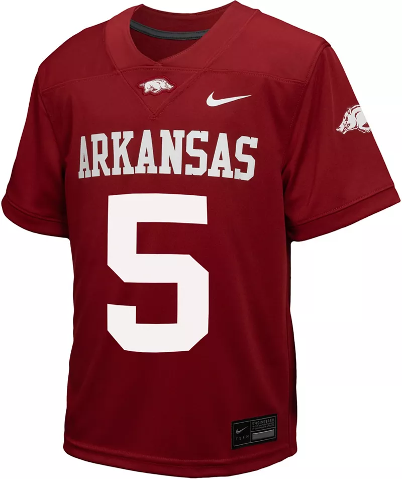 Футбольная майка Nike Toddler Arkansas Razorbacks #5 Cardinal Replica — фото 2
