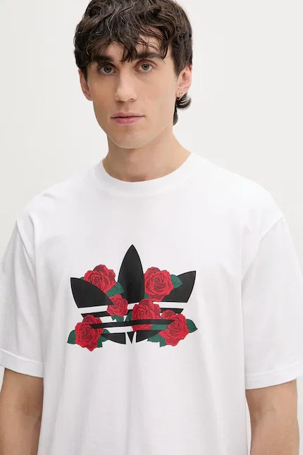 Футболка хлопковая Adidas Originals, белый — фото 4