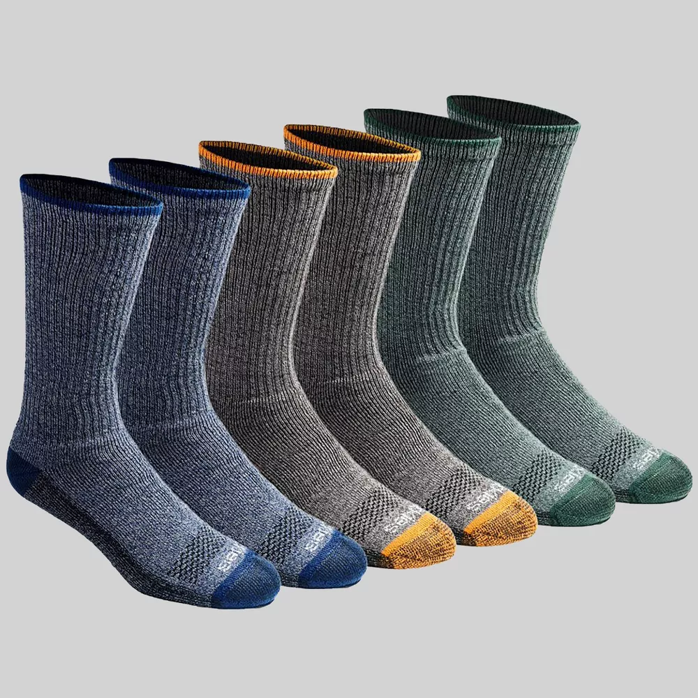 

Носки мужские Dickies Dri-Tech Tipped Crew Socks, 6 пар