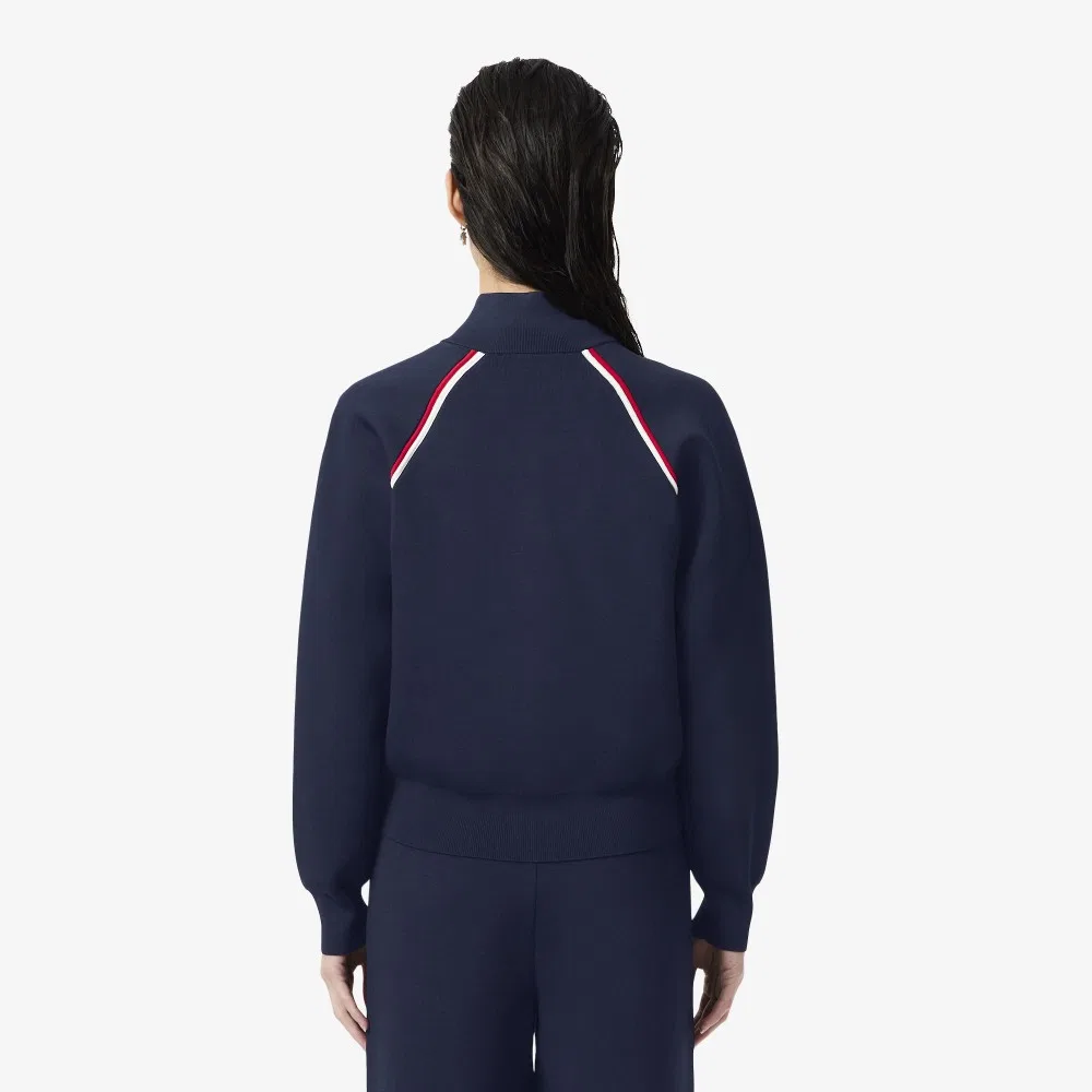 Джемпер Lacoste двусторонний на молнии, тёмно-синий — фото 3