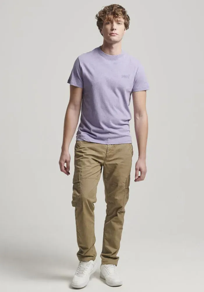 

Рубашка с круглым вырезом Superdry "Футболка Essential Logo из органического хлопка", цвет Iris Purple Marl
