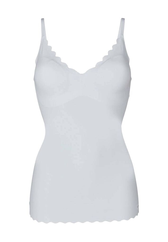 

Женская майка из микрофибры Micro Essentials с фестонами SKINY, белый