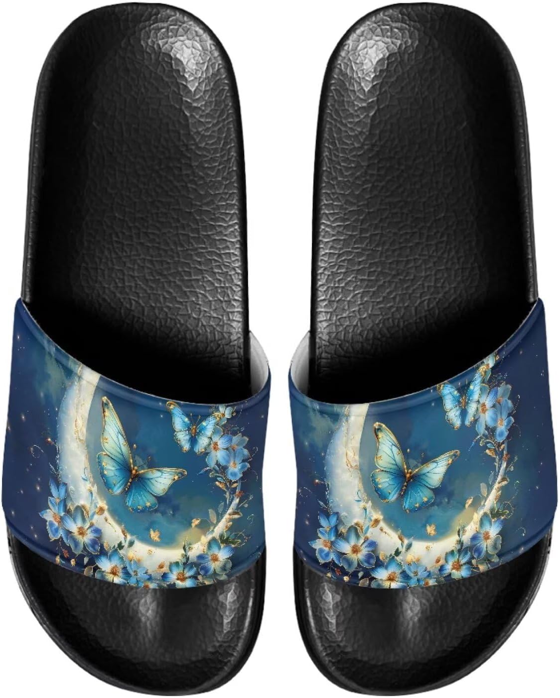 

Сандалии-шлепанцы для мужчин и женщин, с открытым носком, удобные пляжные шлепанцы на плоской подошве Judentidos, синий