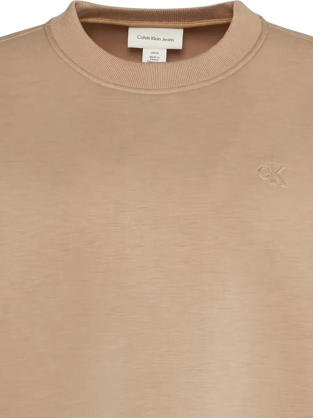 Толстовка с вышитым логотипом Calvin Klein, нейтральный — фото 3