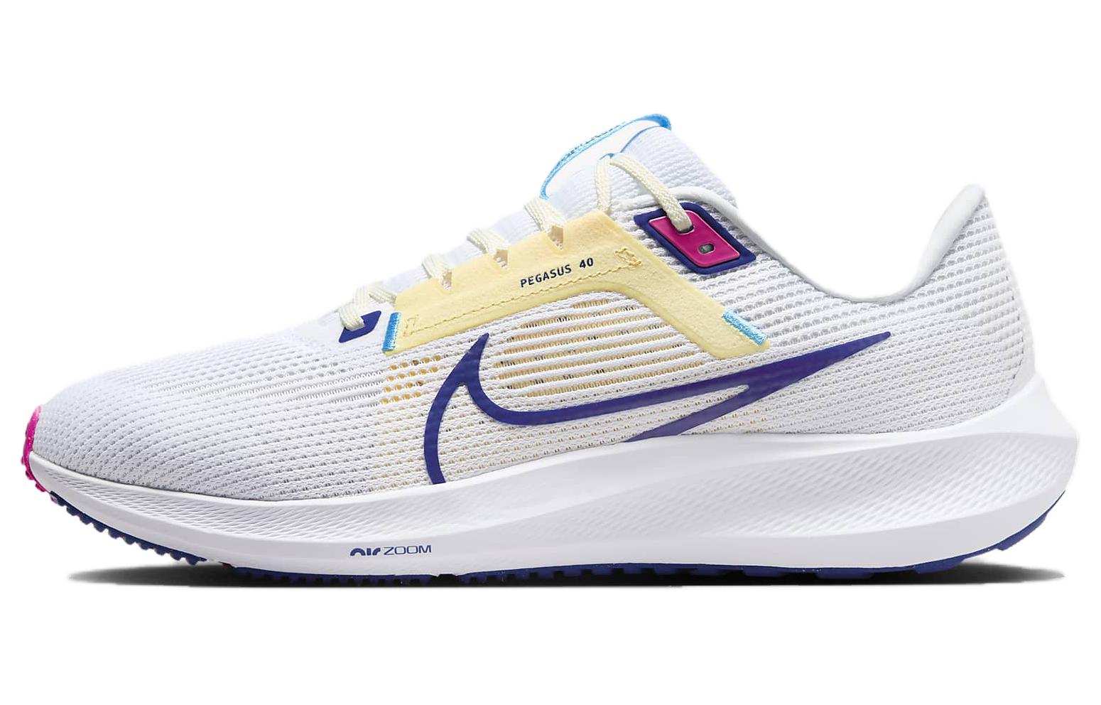 

Air Zoom Pegasus 40 белый глубокий королевский Nike, белый/синий