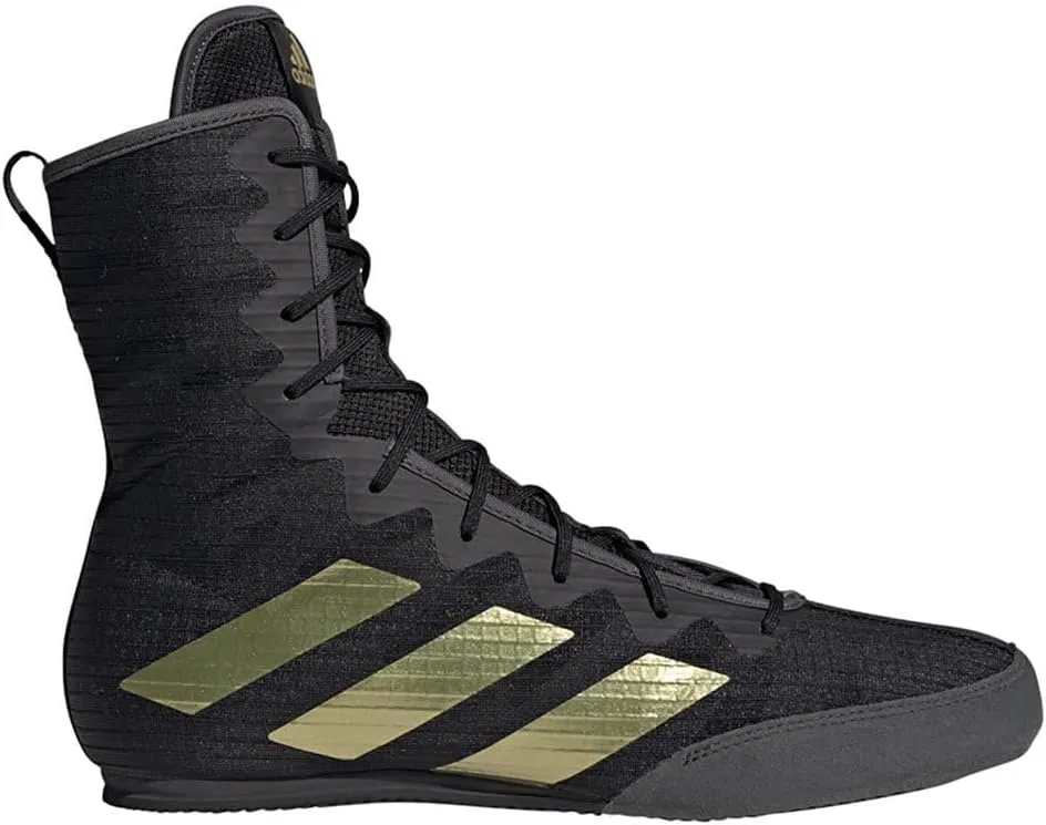 Кроссовки для бокса Adidas Box Hog 4 Unisex, Core Black Gold Met Grey Six — фото 3