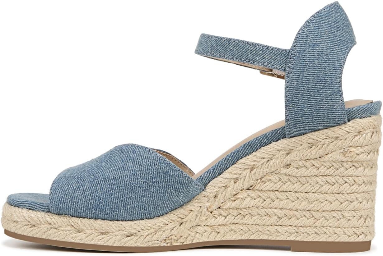Сандалии LifeStride Tess Wedge Espadrille Sandals, цвет Blue Denim — фото 4