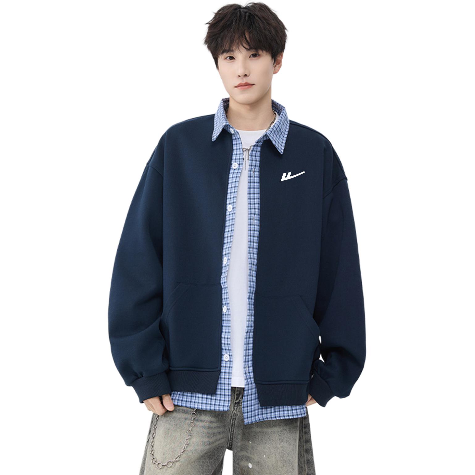 

Кардиган женский с лацканом WARRIOR, темно-синий[free diy brand merch]