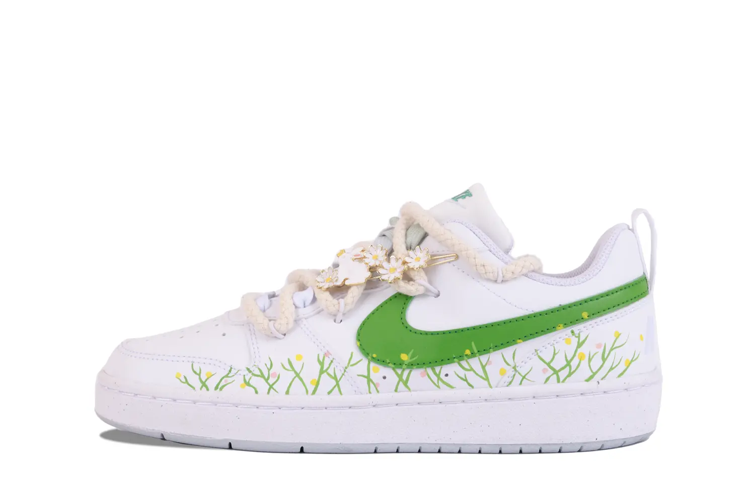 

Кроссовки Nike Court Borough Skateboard Shoes Women's Low-Top White/Green, Белый, Кроссовки Nike Court Borough Skateboard Shoes Women's Low-Top White/Green