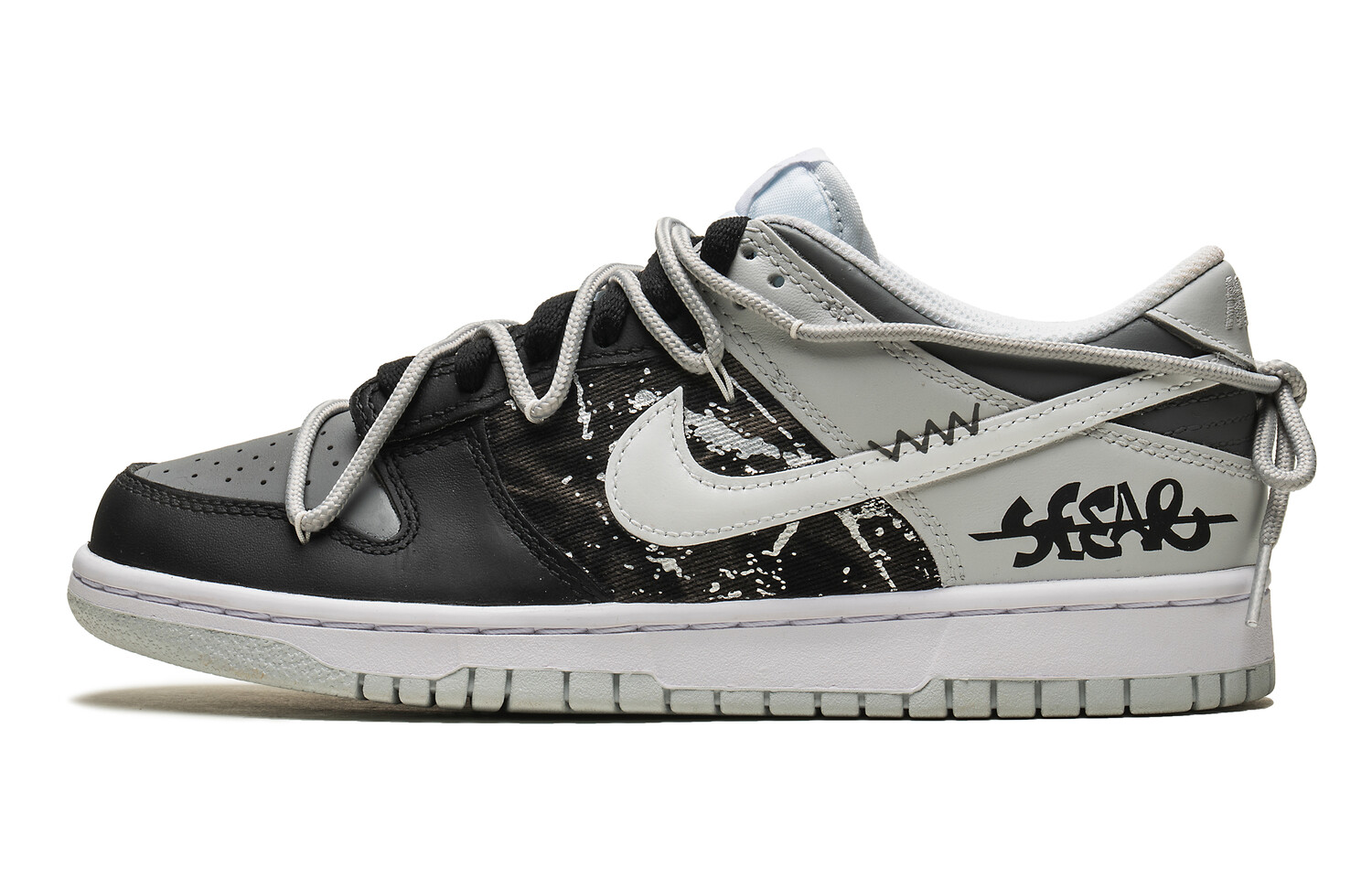 

Кроссовки Nike Dunk Skateboarding Shoes Men Low-top Gray, черный