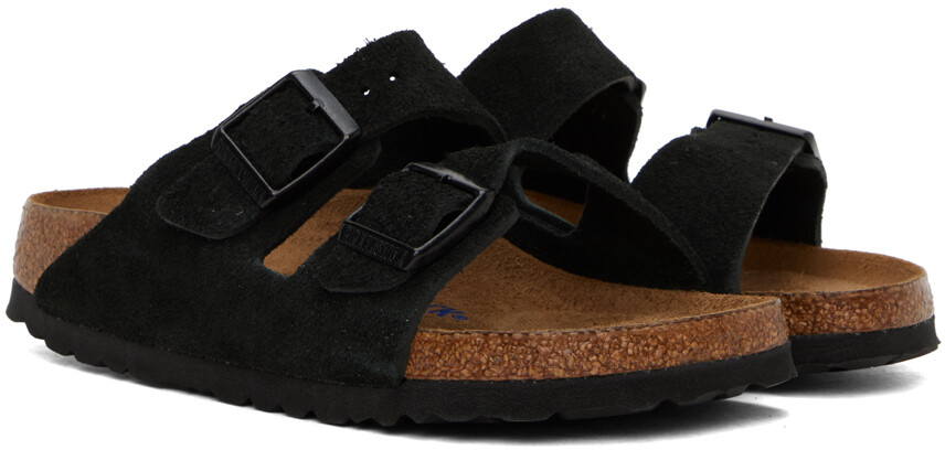 Черные узкие сандалии Arizona с мягкой стелькой Birkenstock — фото 4