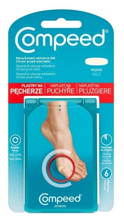 

Защитные пластыри от волдырей Compeed Pęcherze wąskie, 6 шт