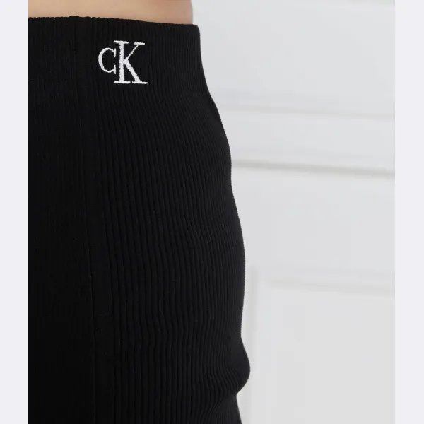 Трикотажная юбка на молнии сзади Calvin Klein, черный — фото 4