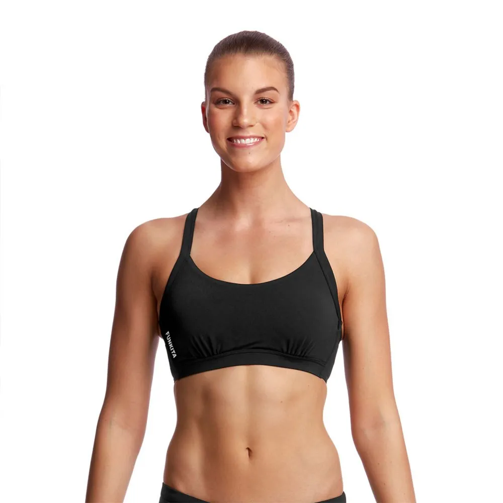 

Спортивный бюстгальтер Funkita Hold Steady Crop sports bra, черный