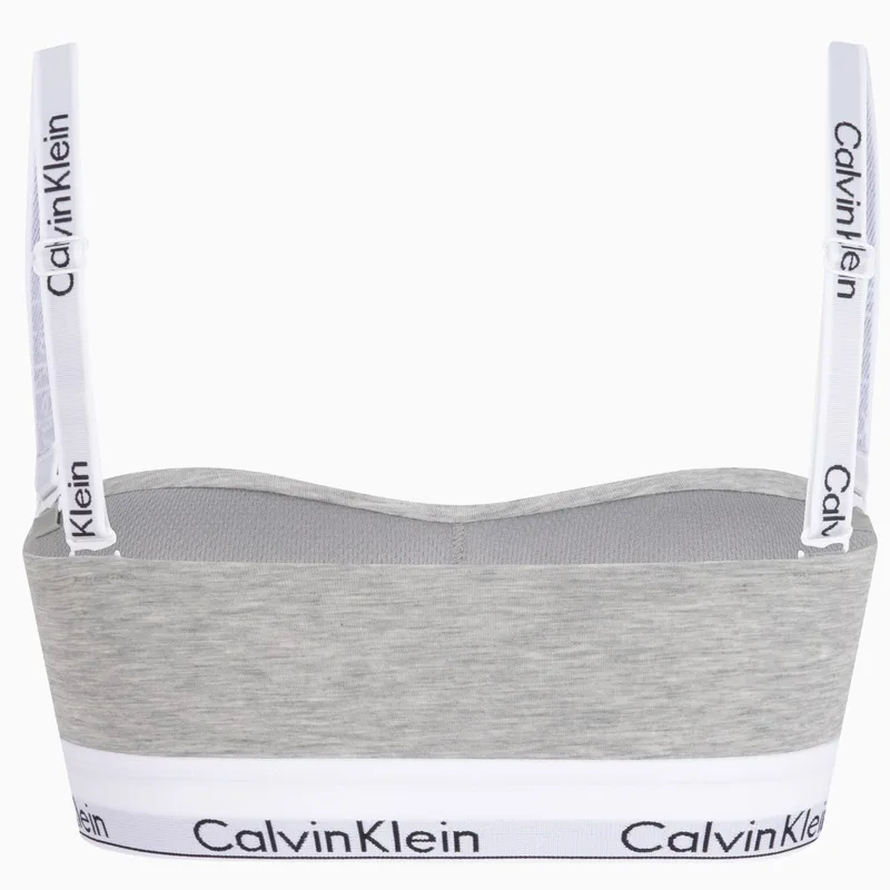 Бюстгальтер из денима Calvin Klein, P7A-Coconut Gray — фото 4