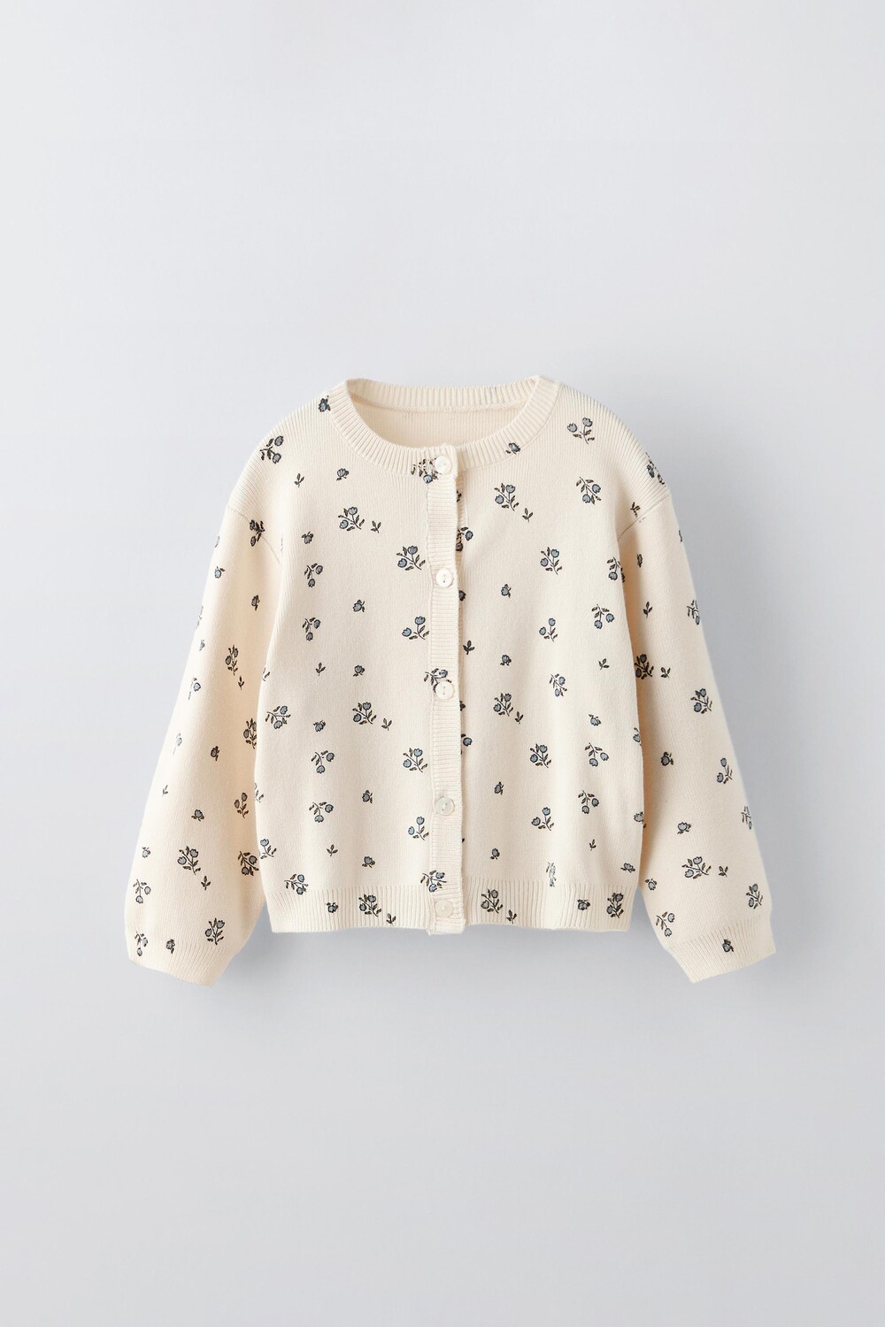 

Кардиган с цветочным вязанием ZARA, синий