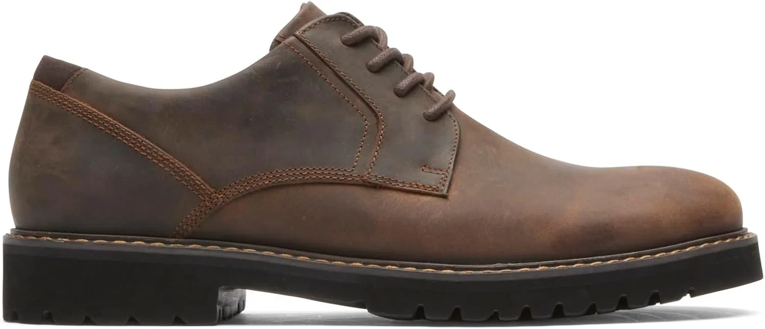 Мужские оксфорды Rockport Maverick с гладким носком, Brown — фото 3