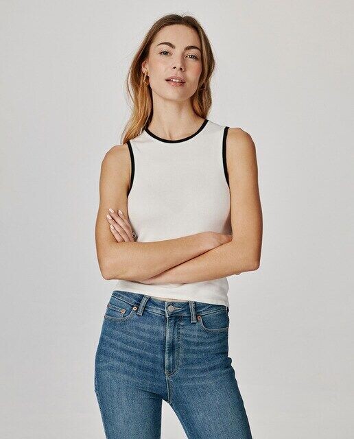 

Трикотажный топ без рукавов Jack & Jones, белый