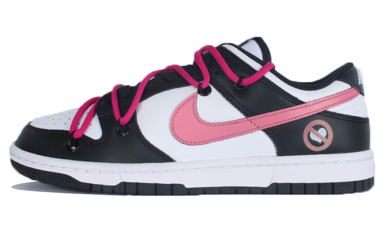 

Кроссовки Nike Dunk Skateboard Shoes Men Low-Top, белый/черный/розовый