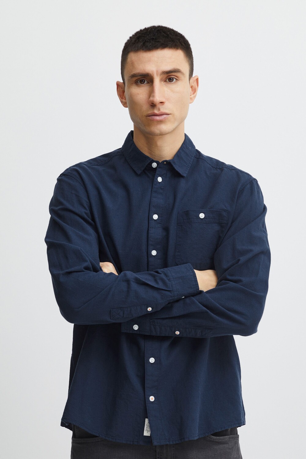 

Рубашка BLEND Langarm BHShirt PP SEA 20715153, синий