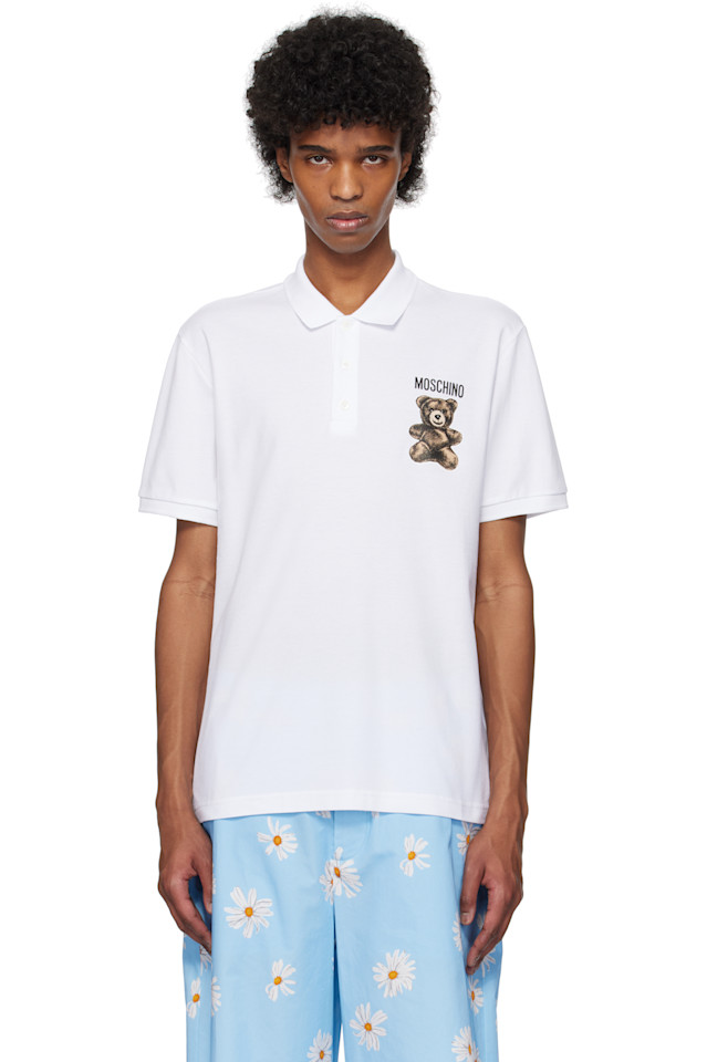

Тедди поло Moschino, белый
