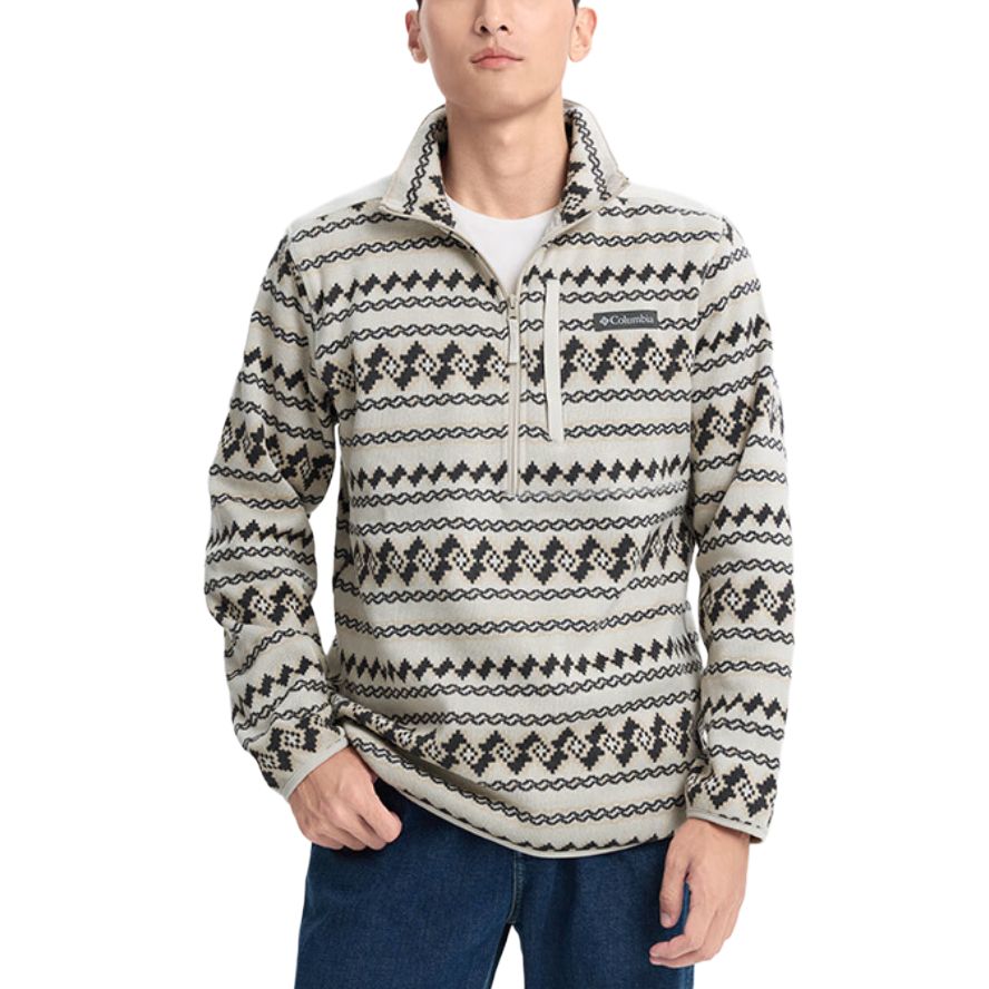 Флисовая одежда FW25 для мужчин Columbia, 012 shark черный (print) — фото 3