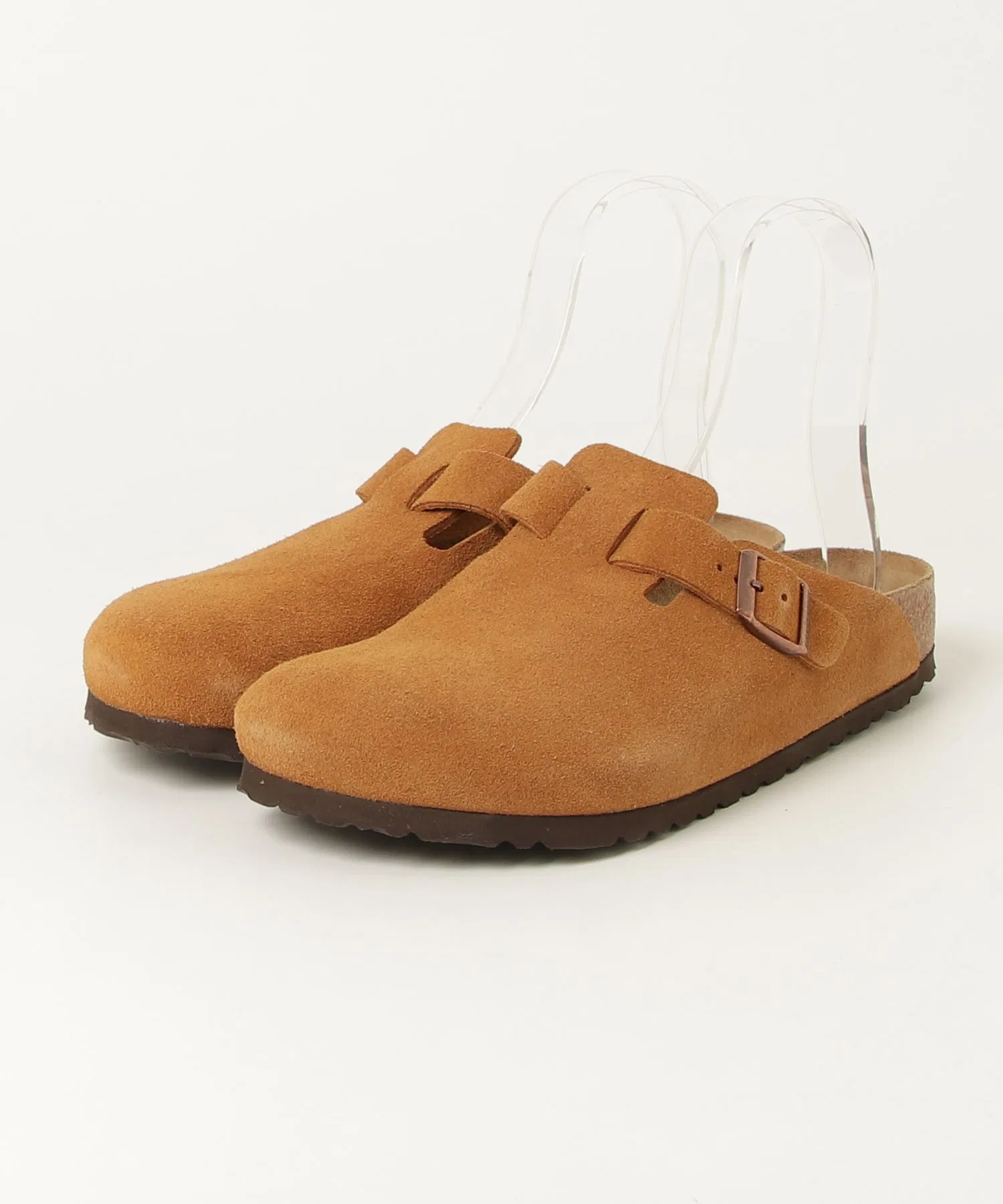 Мужские замшевые сабо Birkenstock Boston коричневые