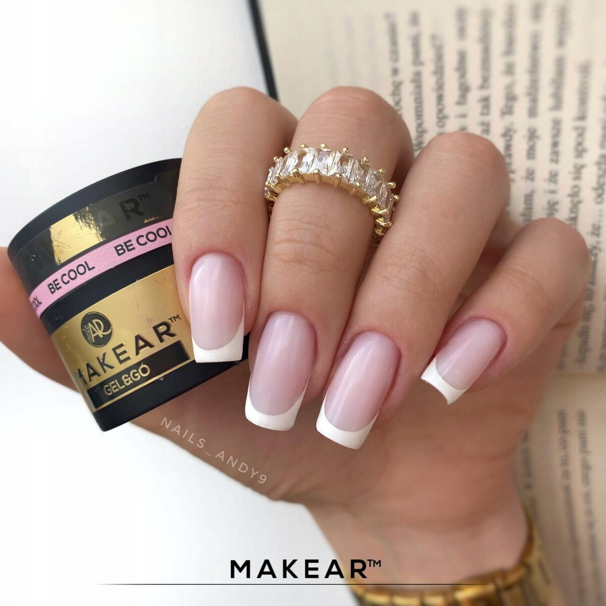 Makear, Gel&go, наращивающий гель для ногтей, Gg24 Glitter Lila Rose, 15 мл — фото 4
