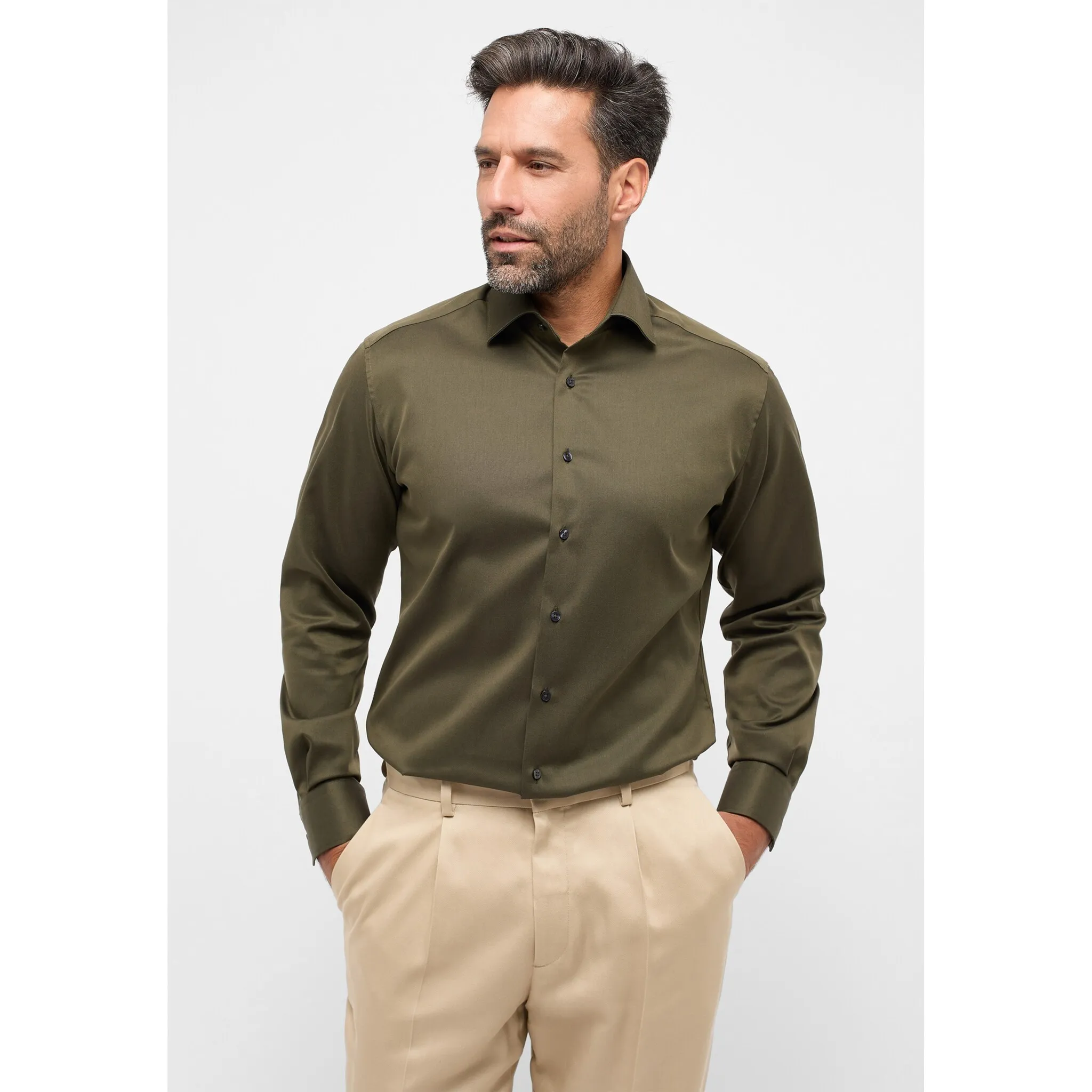 

Рубашка Eterna с длинными рукавами "MODERN FIT", цвет Jade
