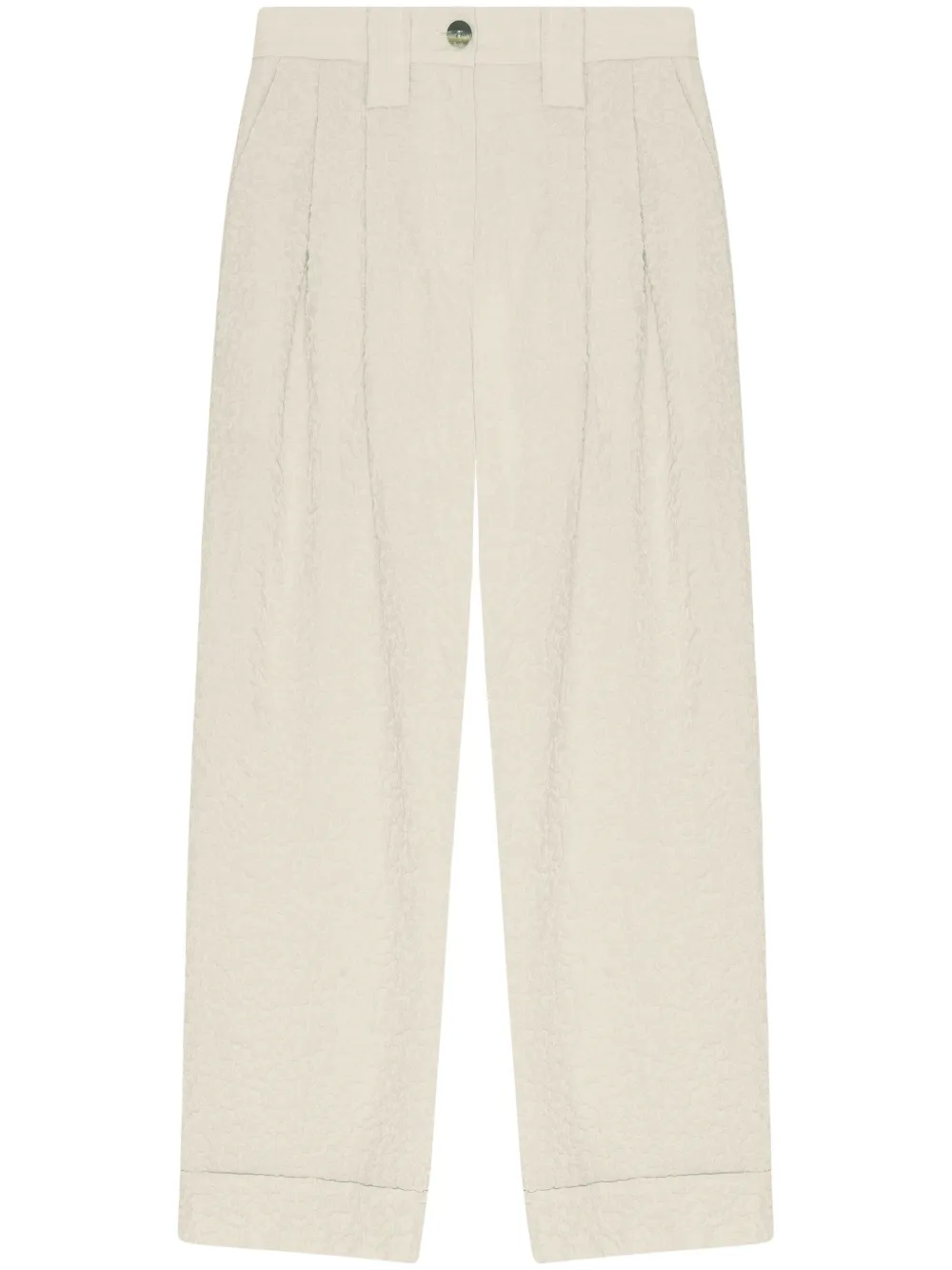 

Прямые брюки строгого кроя GANNI, нейтральный